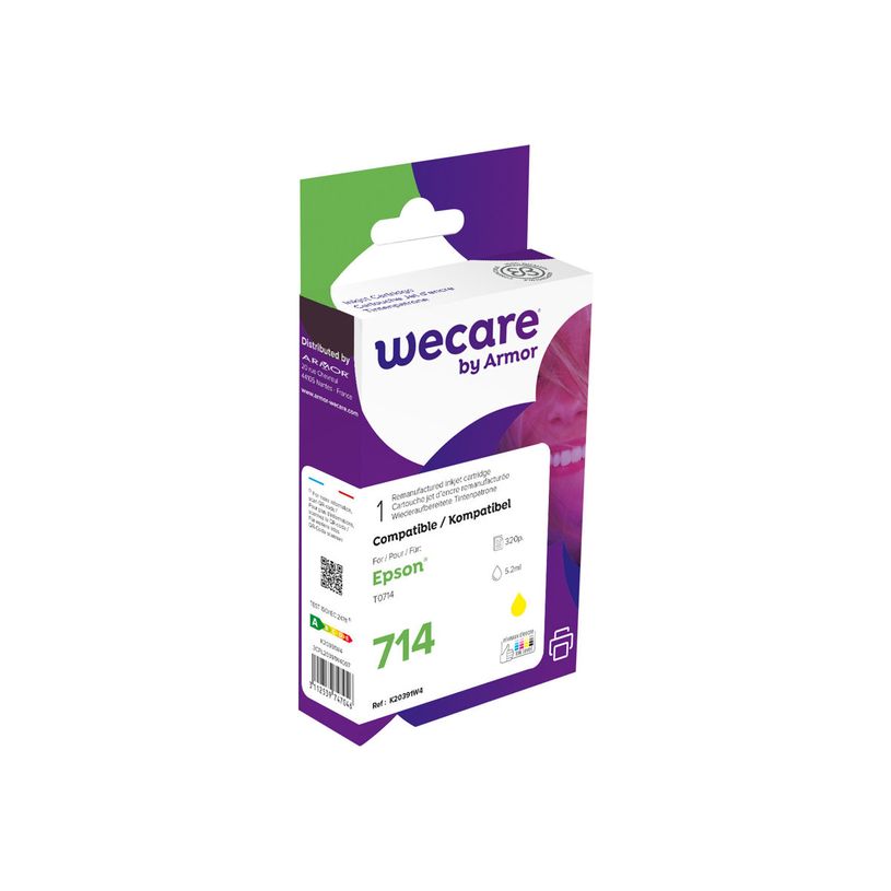 3112539747046-Cartouche compatible Epson T0714 Guépard - jaune - Wecare-P_79434248_1-0