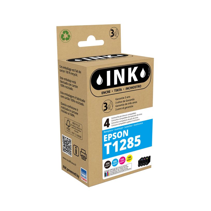 8720282009448-Cartouche compatible Epson T1285 Renard - pack de 4 - noir, cyan, magenta, jaune - Ink-P_79434457_1-0