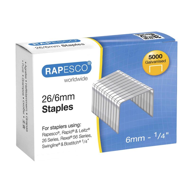 5018505556019-Rapesco - Boîte de 5000 agrafes 26/6 - jusqu'à 20 feuilles-P_79434680_1-0