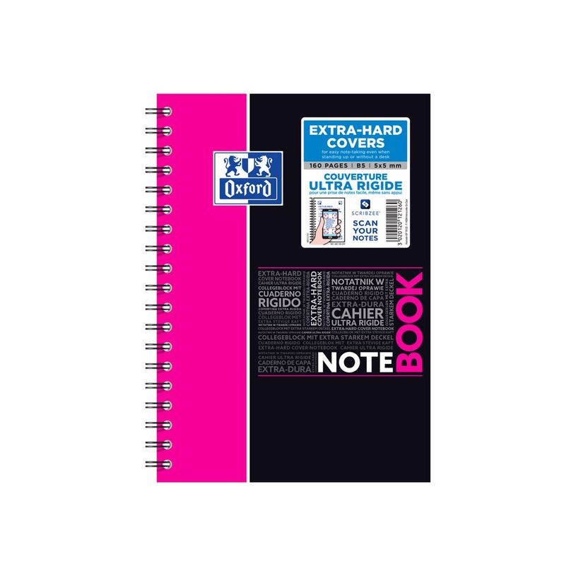 3020120121260-Oxford Etudiants - Cahier Notebook B5 (19 x 25 cm) - 160 pages - petits carreaux (5x5 mm) - double spirale - disponib-P_79434748_2-1