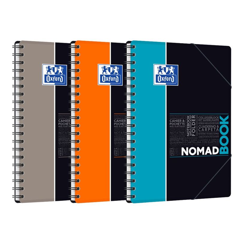 3020120121680-Oxford Etudiants - Cahier Nomadbook B5 (19 x 25 cm) avec pochettes 3 rabats - 160 pages - petits carreaux (5x5 mm) - double spirale - dispon-P_79434750_12-11