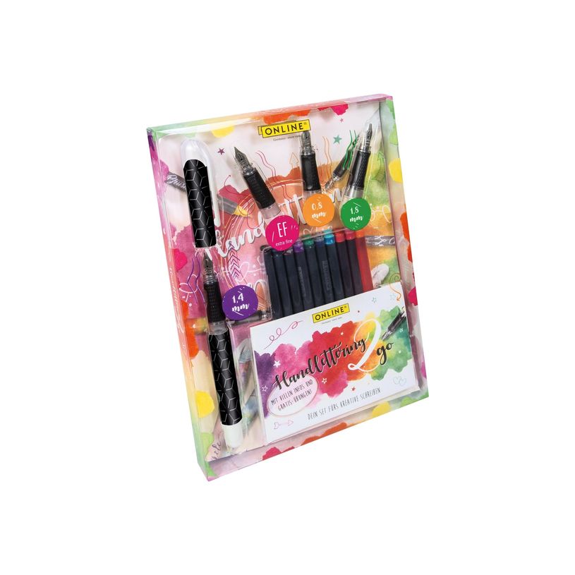 4014421124845-Online Handlettering2Go - Coffret stylo plume avec cartouches et différentes plumes - Blac-P_79434782_4-0