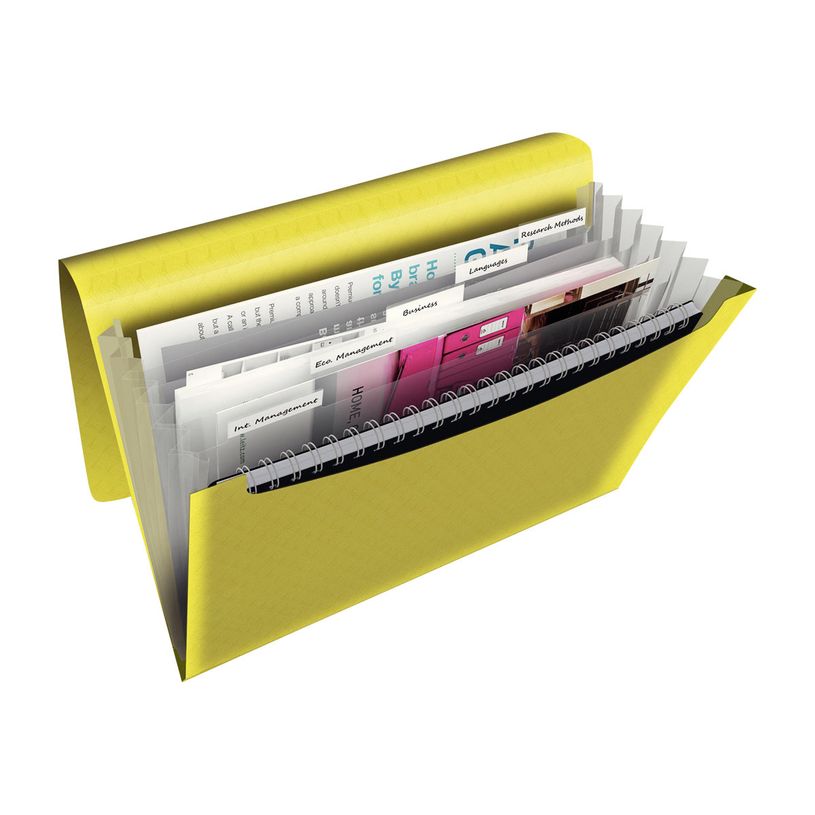 4049793053042-Esselte Colour'Ice - Classeur ménager (valisette trieur) 6 onglets - jaune-P_79434848_1-1