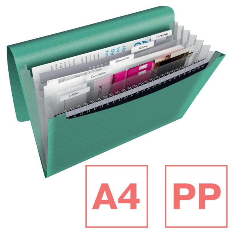 4049793053073-Esselte Colour'Breeze - Classeur ménager (valisette trieur) - 6 compartiments - vert-P_79434851_5-3