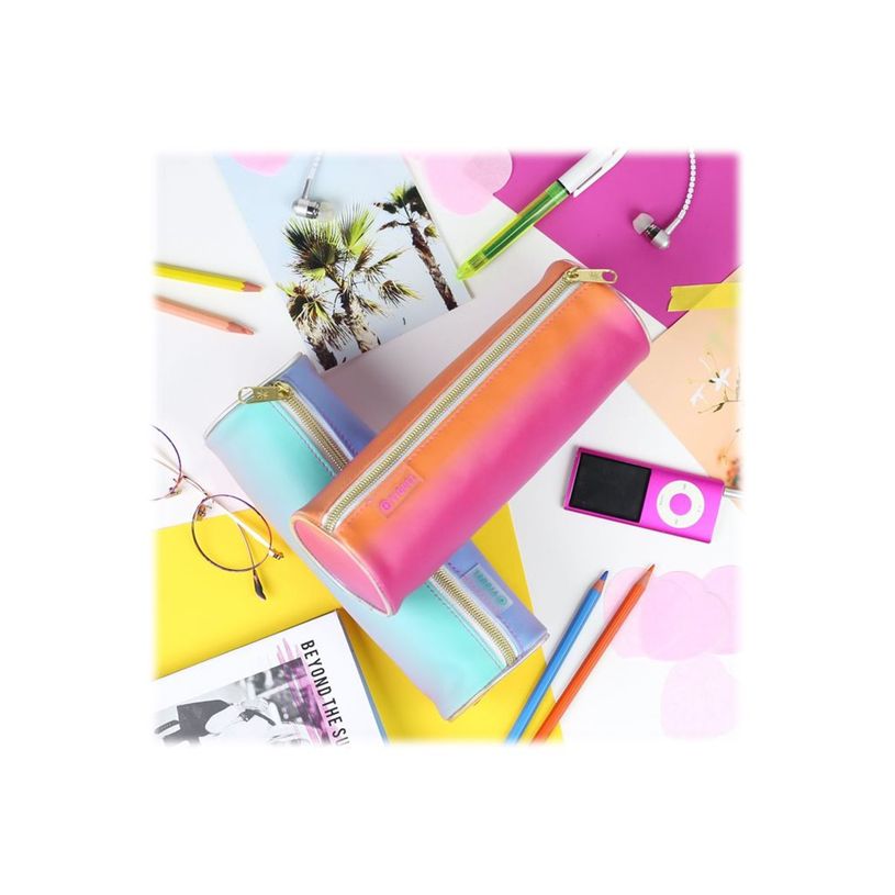 3135256308246-Trousse ronde California Dream - 1 compartiment - 3 coloris disponibles - Viquel-P_79434959_4-3