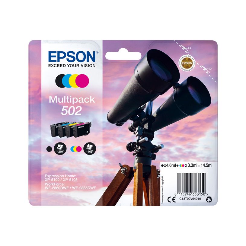 8715946653150-Epson 502 Jumelles - pack de 4 - noir, cyan, magenta, jaune - cartouche d'encre originale-P_79434990_3-2