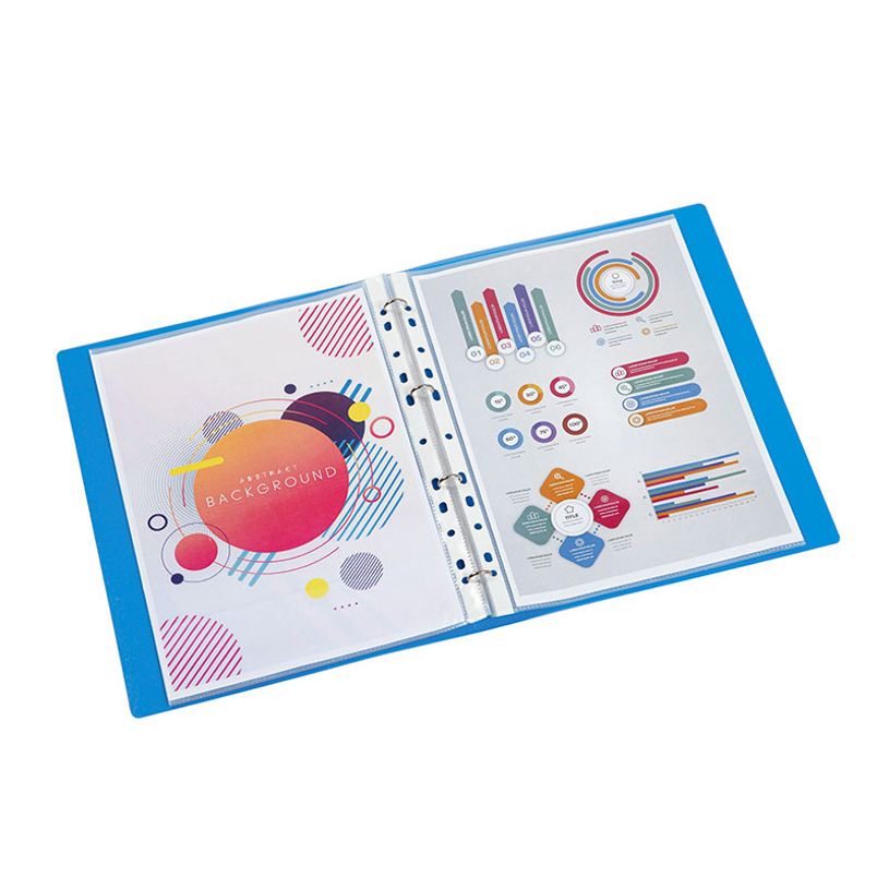 3135250209723-Viquel Propyglass - Classeur à anneaux - Dos 25 mm - A4 - bleu--2