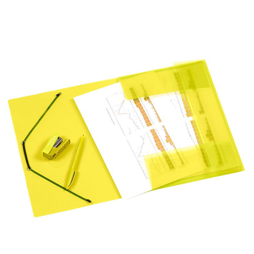 3135251133928-Viquel Propyglass - Chemise polypro à rabats - A4 - jaune--2