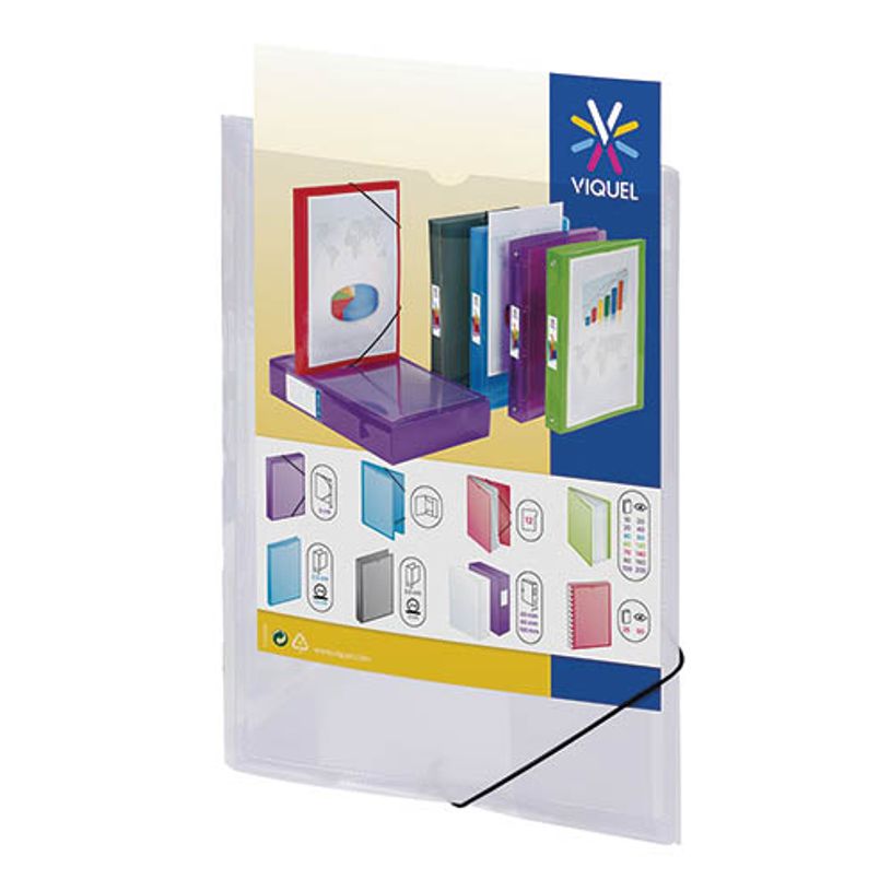3135250973723-Viquel Propyglass - Chemise à élastiques personnalisable - A4 - transparente-P_79435067_1-0