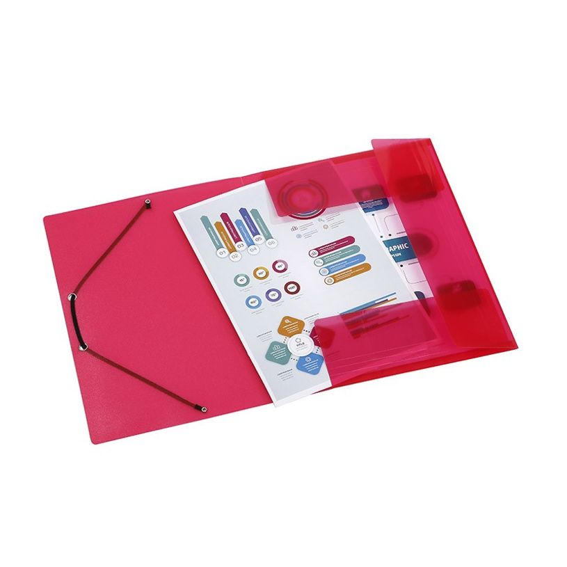 3135251133430-Viquel Propyglass - Chemise polypro à rabats - A4 - rouge-P_79435087_3-2