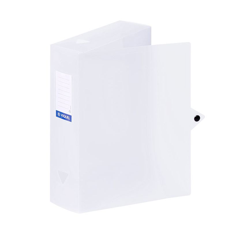 3135251432311-Viquel Propysoft - Boîte de classement plastique - dos 80 mm - incolore--0