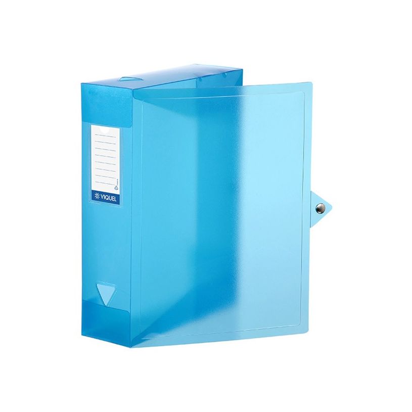 3135251143460-Viquel Propyglass - Boîte de classement plastique - dos 80 mm - bleu-P_79435114_1-0