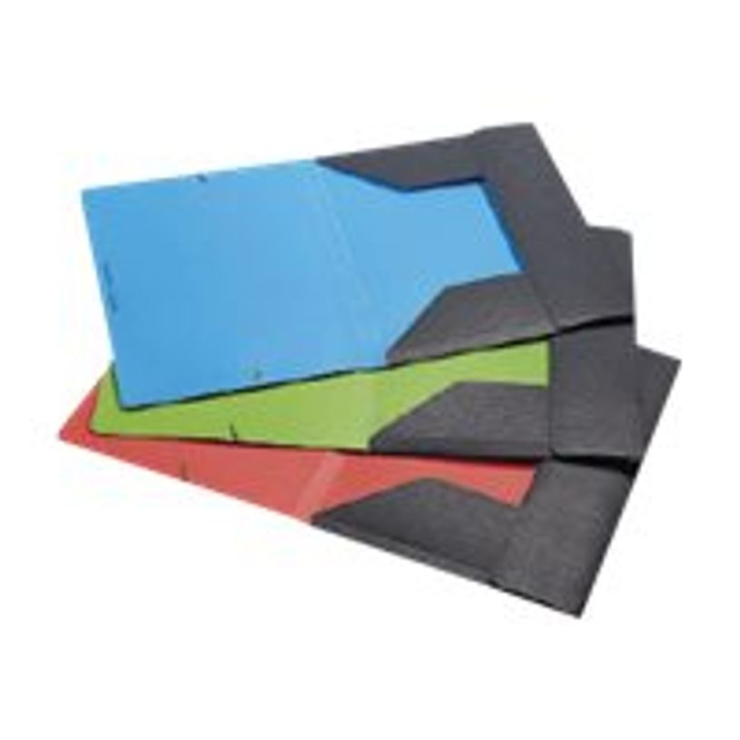 3135251371887-Viquel Office Design - Chemise polypro à rabats - A4 - noir et corail-P_79435142_2-1