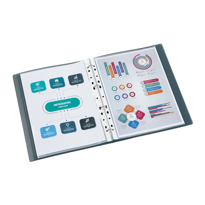 3135250996654-Viquel Propyglass - Classeur à anneaux personnalisable - Dos 25 mm - A4 - noir--2