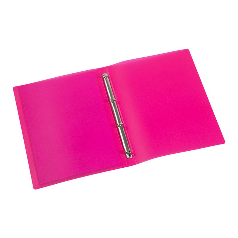 3135250996661-Viquel Propyglass - Classeur à anneaux personnalisable - Dos 25 mm - A4 - rouge framboise--1