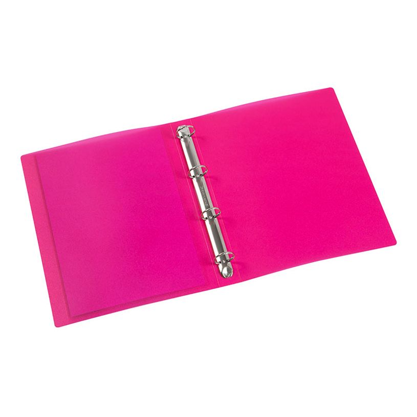 3135250996692-Viquel Propyglass - Classeur à anneaux personnalisable - Dos 35 mm - A4 - rouge framboise--1