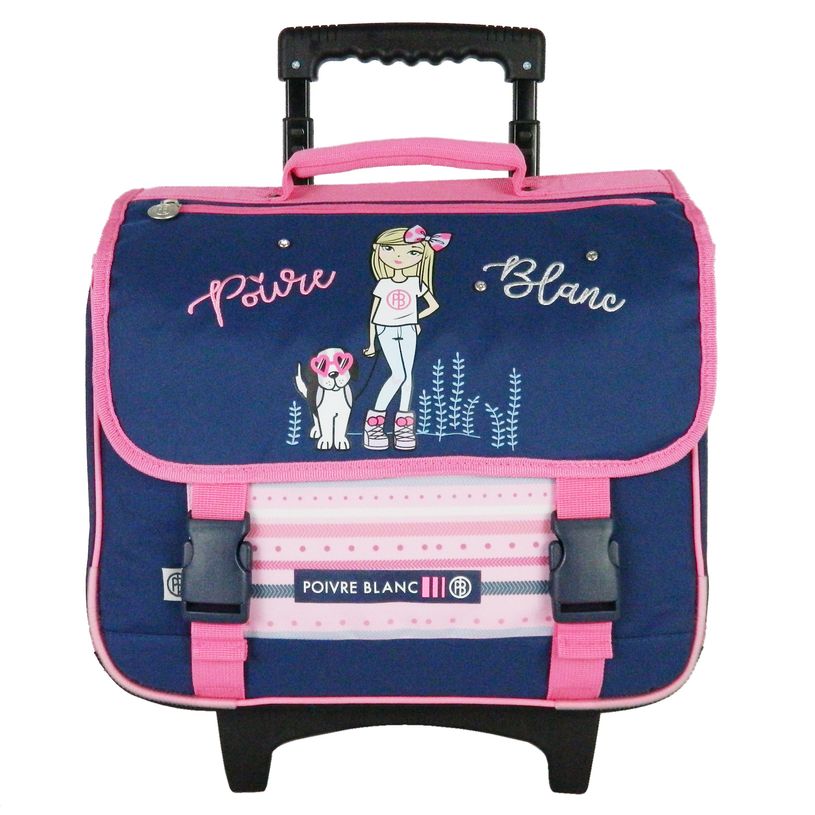 4891320423435-Poivre Blanc Cartable à roulettes 38 cm rose Bagtrotter -P_79435263_1-0