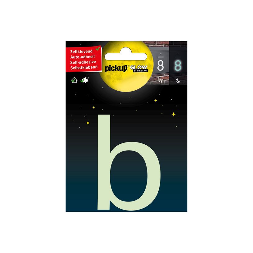 8711234005038-Pickup Glow in the dark - Étiquette autocollante phosphorescente 100 mm - Lettre B-P_79435386_1-0