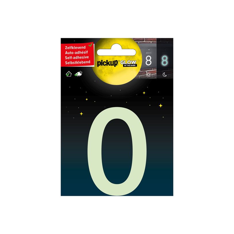 8711234005212-Pickup Glow in the dark - Étiquette autocollante phosphorescente 75 mm - Chiffre 0-P_79435398_1-0