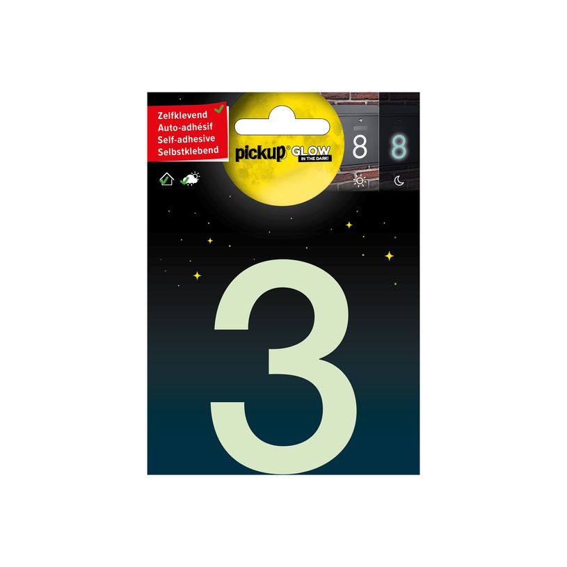 8711234005243-Pickup Glow in the dark - Étiquette autocollante phosphorescente 75 mm - Chiffre 3-P_79435401_1-0