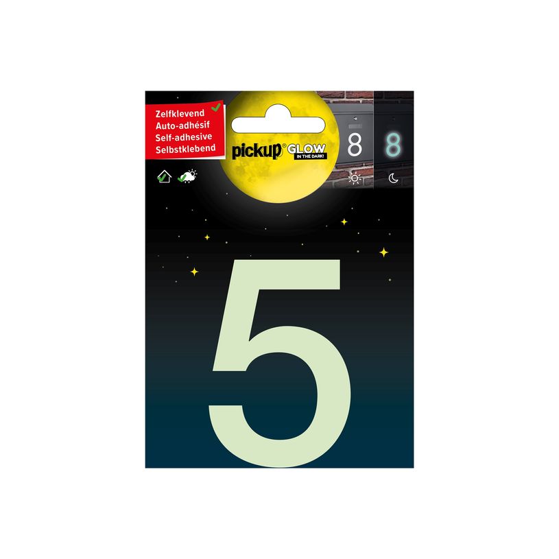 8711234005267-Pickup Glow in the dark - Étiquette autocollante phosphorescente 75 mm - Chiffre 5-P_79435403_1-0