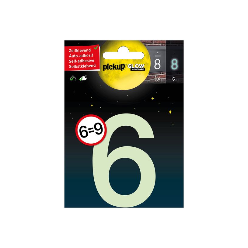 8711234005274-Pickup Glow in the dark - Étiquette autocollante phosphorescente 75 mm - Chiffre 6/9-P_79435404_1-0
