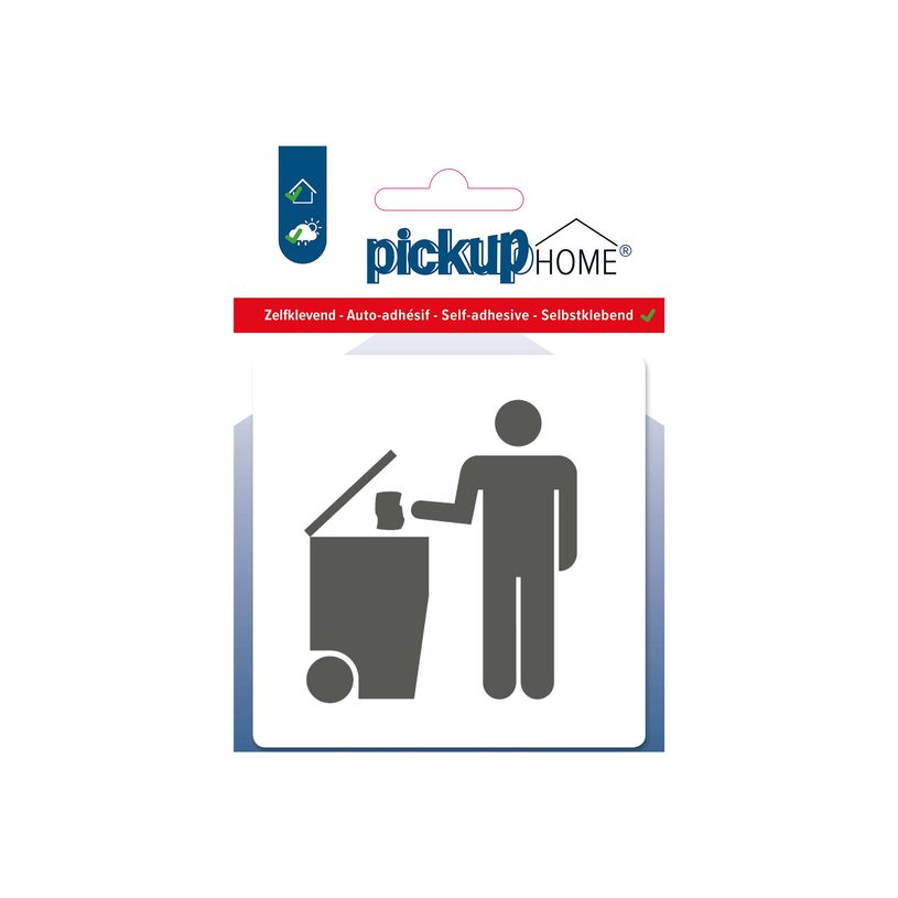 8711234005441-Pickup Home 3D - Plaque Acrylique Local poubelles - 9 x 9 cm - blanc-P_79435418_1-0