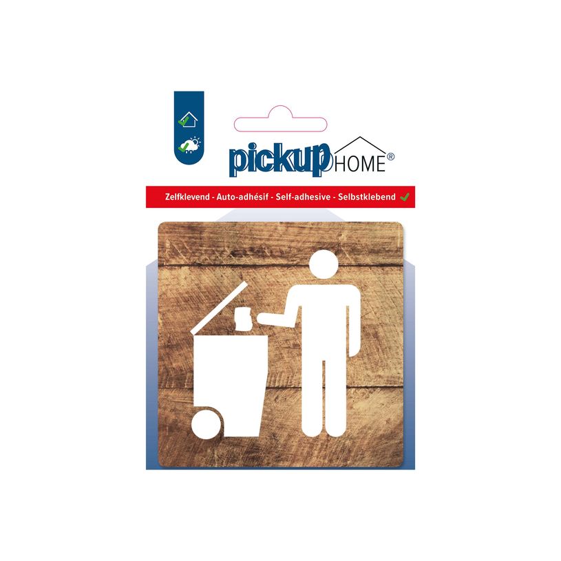 8711234005465-Pickup Home 3D - Plaque Acrylique Local poubelles - 9 x 9 cm - bois-P_79435420_1-0