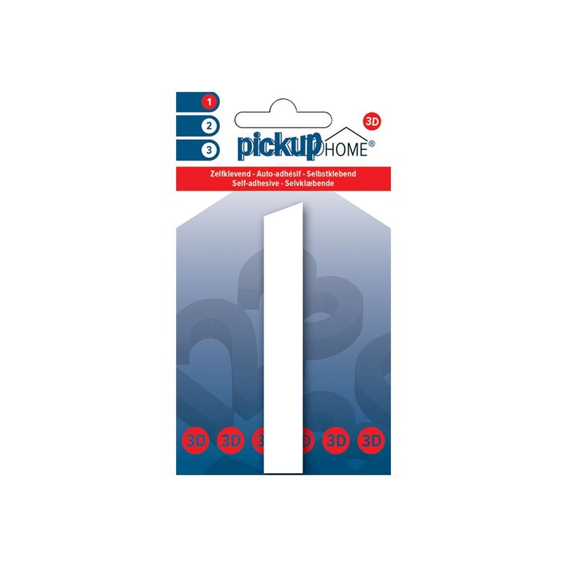 8711234017680-Pickup Home 3D Rio - Étiquette autocollante 100 mm - Chiffre 1 -  blanc-P_79435426_1-0