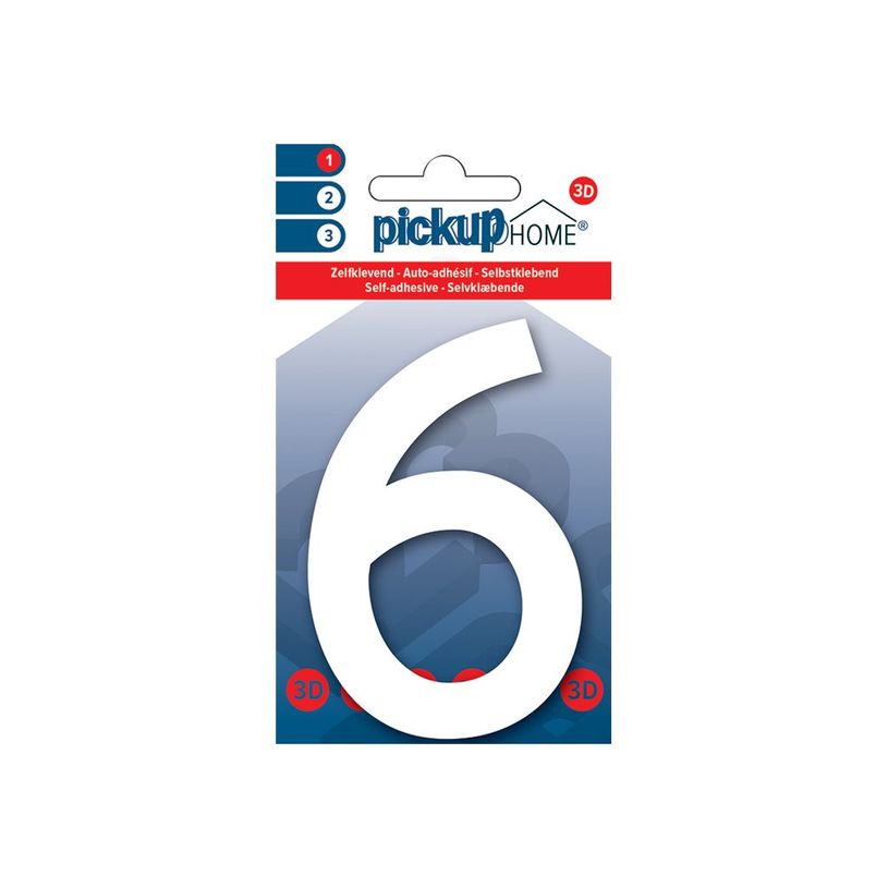 8711234017734-Pickup Home 3D Rio - Étiquette autocollante 100 mm - Chiffre 6 -  blanc-P_79435431_1-0