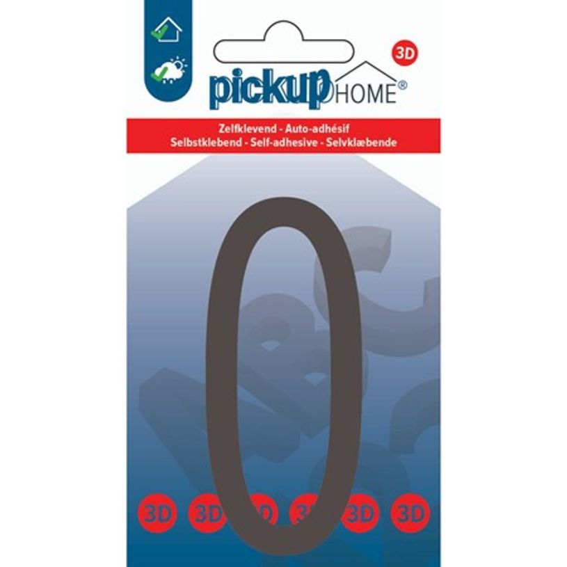 8711234018168-Pickup Home 3D Stockholm - Étiquette autocollante 90 mm - Chiffre 0 - gris-P_79435438_1-0