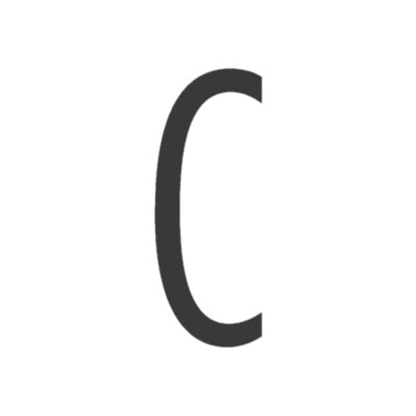 8711234018281-Pickup Home 3D Stockholm - Étiquette autocollante 90 mm - Lettre C - gris-P_79435450_1-0