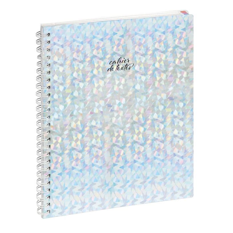 3660942064125-Cahier de textes à spirale Holographik - 17 x 22 cm - diamant - Exacompta--0