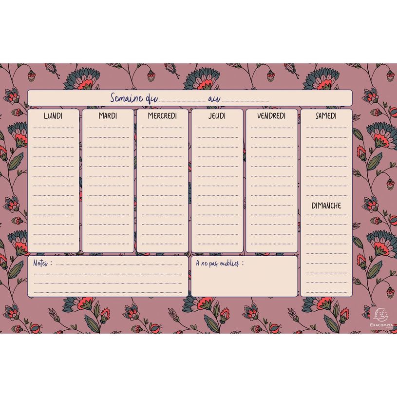3660942060578-Hebdo Planner Color Design - 26,5 x 18 cm - différents modèles disponibles - Exacompta-P_79435534_4-3