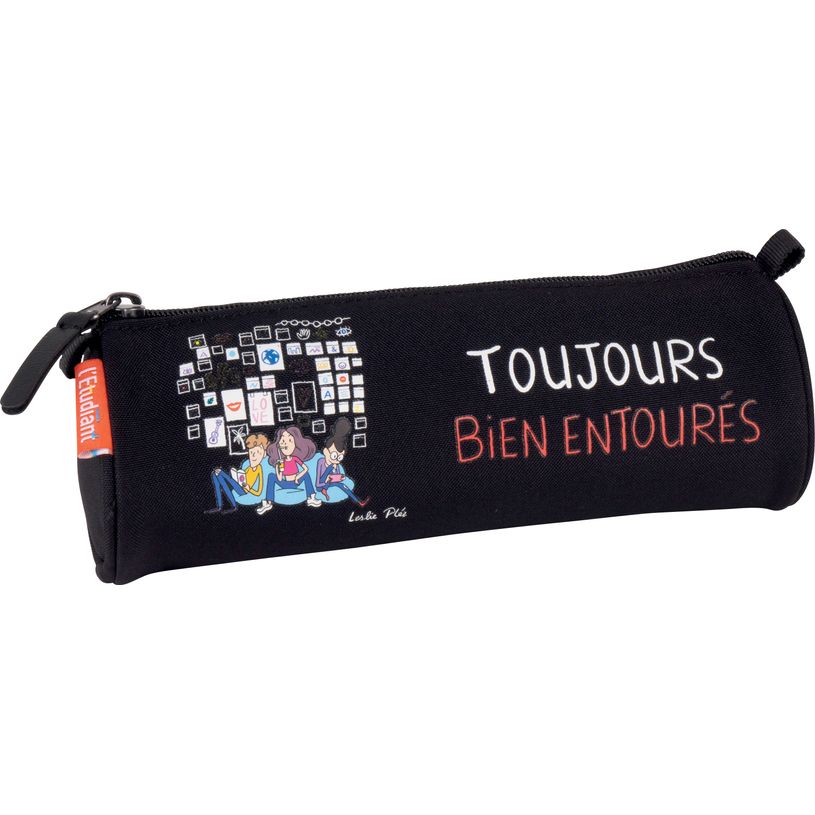 3045050443961-L'Étudiant Humour - Trousse ronde 1 compartiment - différents modèles disponibles - Hame-P_79435610_4-3