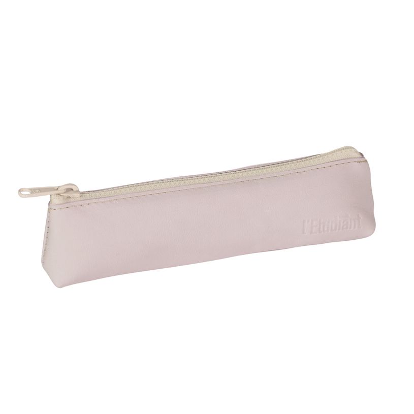 3045050393860-Trousse plate cuir L'Étudiant - 1 compartiment - différents coloris pastels disponibles --P_79435629_3-2