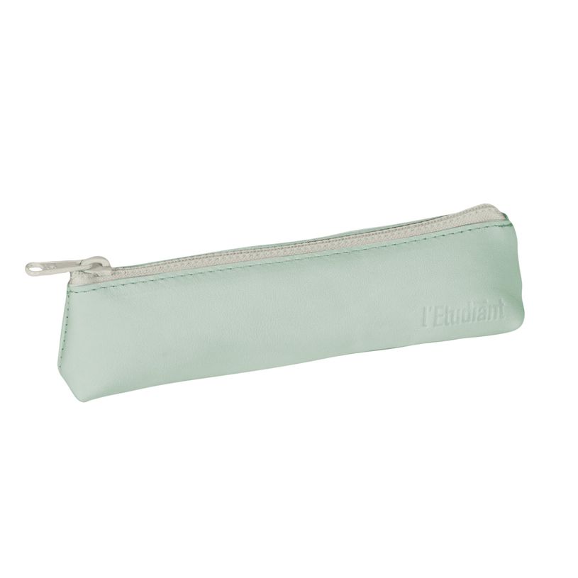 3045050393860-Trousse plate cuir L'Étudiant - 1 compartiment - différents coloris pastels disponibles --P_79435629_4-3