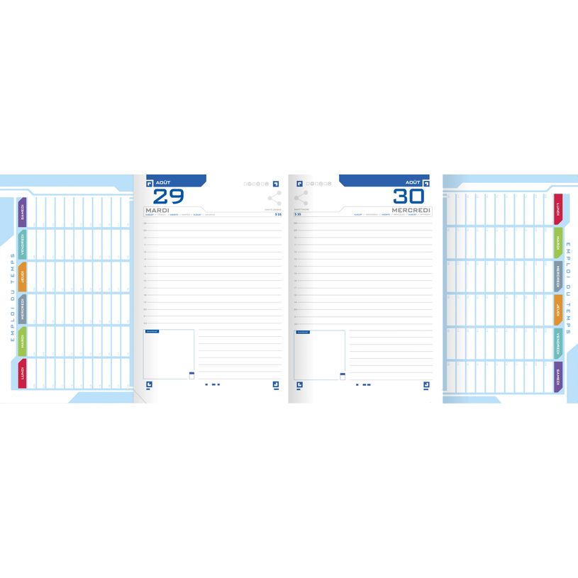 3147280057953-Agenda Oxford Openflex  - 1 jour par page - 12 x 18 cm - différentes couleurs disponibles -P_79435633_7-6