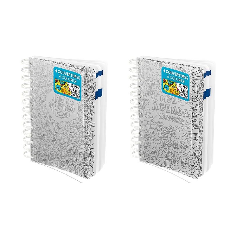 3147280073458-Agenda à spirale Lecas Polypro personnalisable - 1 jour par page - 12 x 18 cm-P_79435645_1-0