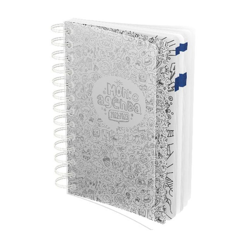 3147280073458-Agenda à spirale Lecas Polypro personnalisable - 1 jour par page - 12 x 18 cm-P_79435645_4-3