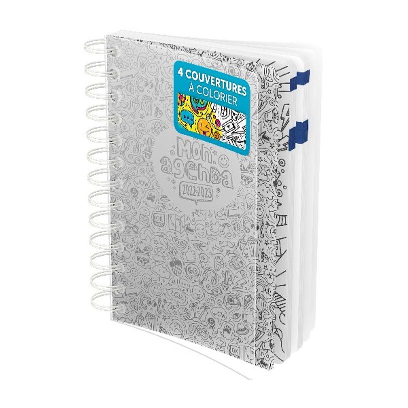 3147280073458-Agenda à spirale Lecas Polypro personnalisable - 1 jour par page - 12 x 18 cm-P_79435645_5-4