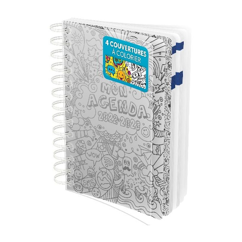 3147280073458-Agenda à spirale Lecas Polypro personnalisable - 1 jour par page - 12 x 18 cm-P_79435645_7-6