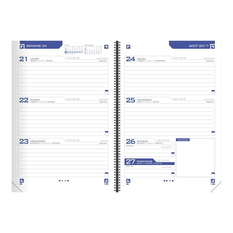 3147280098468-Agenda Oxford Student 15x21cm 1 semaine sur 2 pages 160 pages-P_79435653_1-3