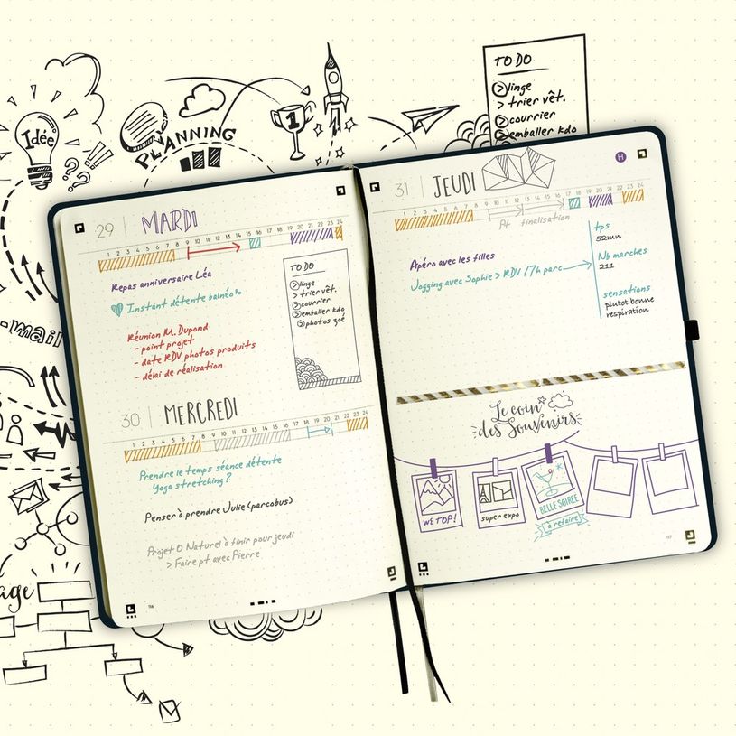 3147280107788-Agenda Oxford My Journal perpétuel - 2 jours par page - 15 x 21 cm - violet - Hamelin-P_79435664_15-10