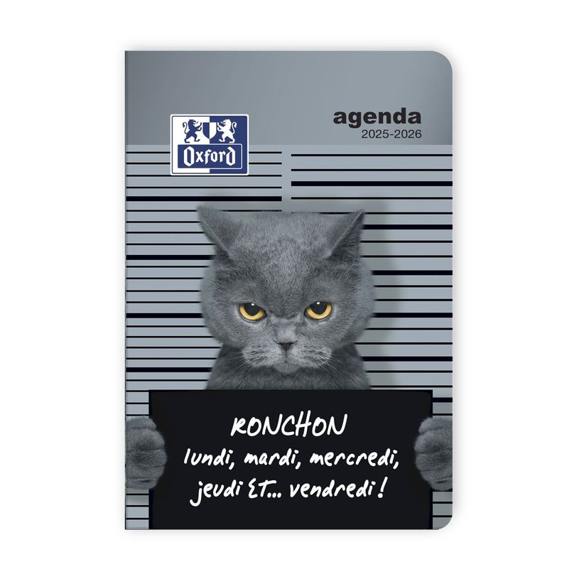 3147281946102-Agenda Oxford Funny Pets - 1 jour par page - 12 x 18 cm - différents modèles disponibles-P_79435693_11-0