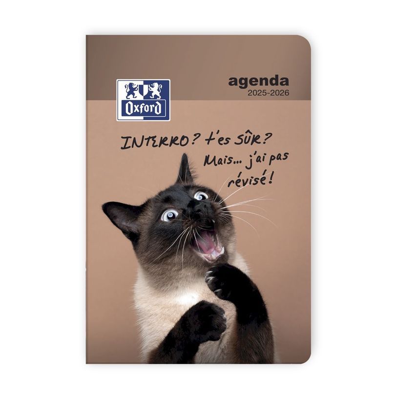 3147281946102-Agenda Oxford Funny Pets - 1 jour par page - 12 x 18 cm - différents modèles disponibles-P_79435693_14-3