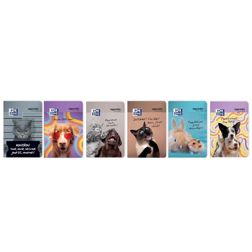 3147281946102-Agenda Oxford Funny Pets - 1 jour par page - 12 x 18 cm - différents modèles disponibles-P_79435693_17-6
