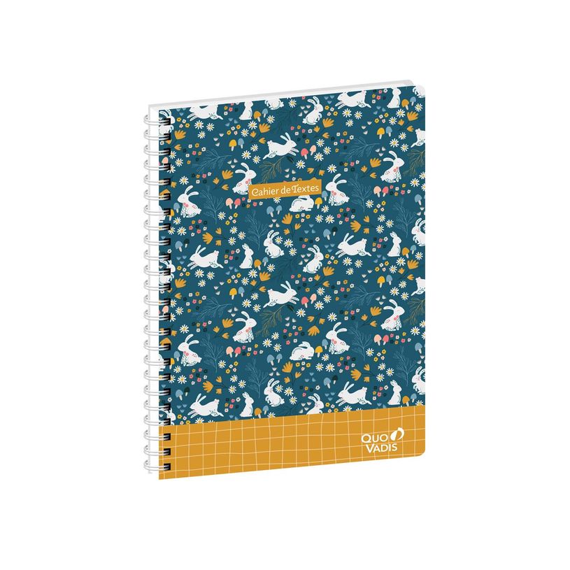 3371010531998-Quo Vadis - Cahier de textes - Spiralé - Français - Animascot - Journalier - 15x21 cm - Papier Clairefontaine blanc - Fabri--1