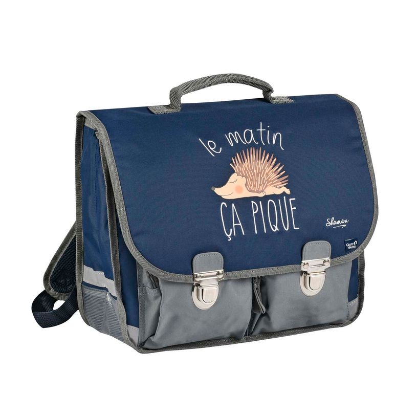 3371010420551-Cartable vintage Shaman 38 cm - 2 compartiments - Quo Vadis-P_79435743_1-0