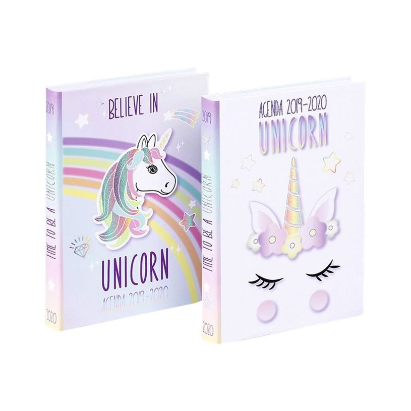 3135250978179-Agenda Licorne Pailleté 1 Jour par page 11,7X17,2cm 336 pages Viquel -P_79435783_2-0